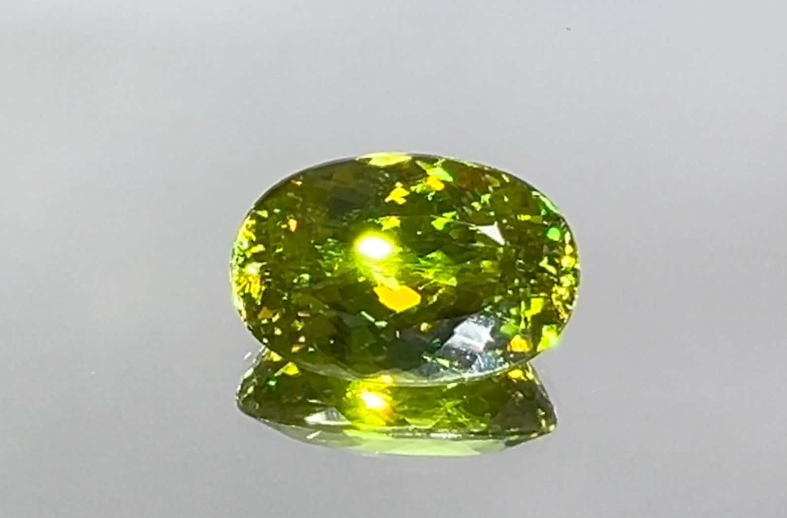 6.26ct Russian Sphene Ring with D Flawless Diamonds set in 18K Yellow Gold