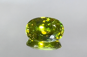 6.26ct Russian Sphene Ring with D Flawless Diamonds set in 18K Yellow Gold