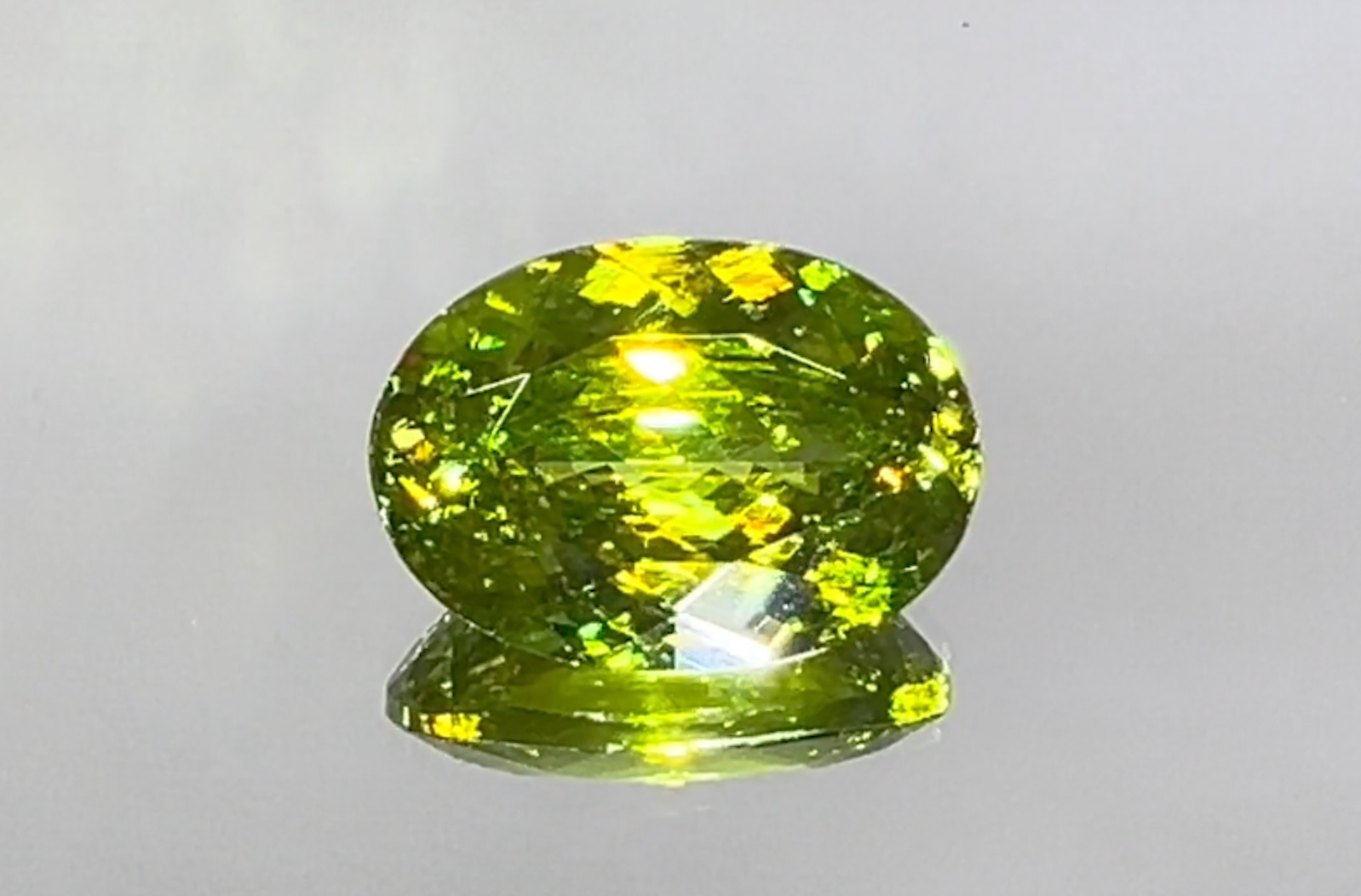 6.84ct Russian Sphene Ring with D Flawless Diamonds set in 18K Yellow Gold