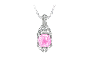88.16ct Unheated Paraiba Necklace with D Flawless Diamonds set in 18K White Gold