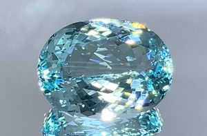 32.11ct Unheated Paraiba Tourmaline Necklace with D Flawless Diamonds set in 18K Yellow Gold