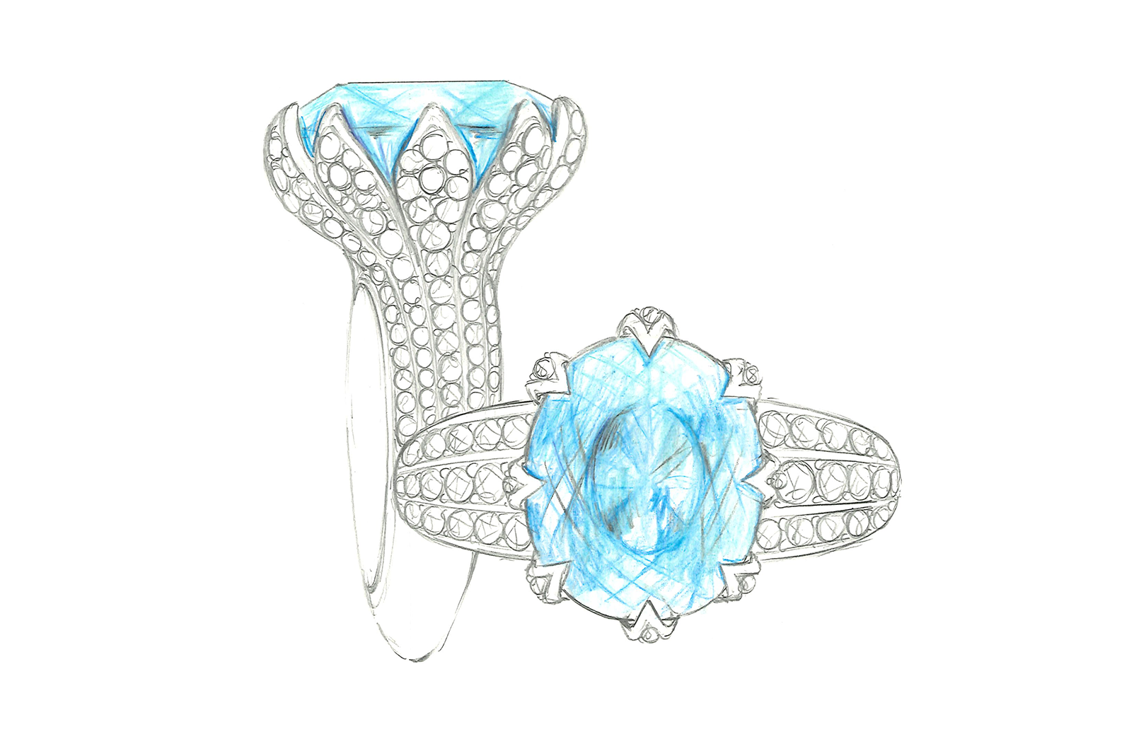 8.27ct Paraiba Tourmaline Ring with D Flawless Diamonds set in 18K Yellow Gold
