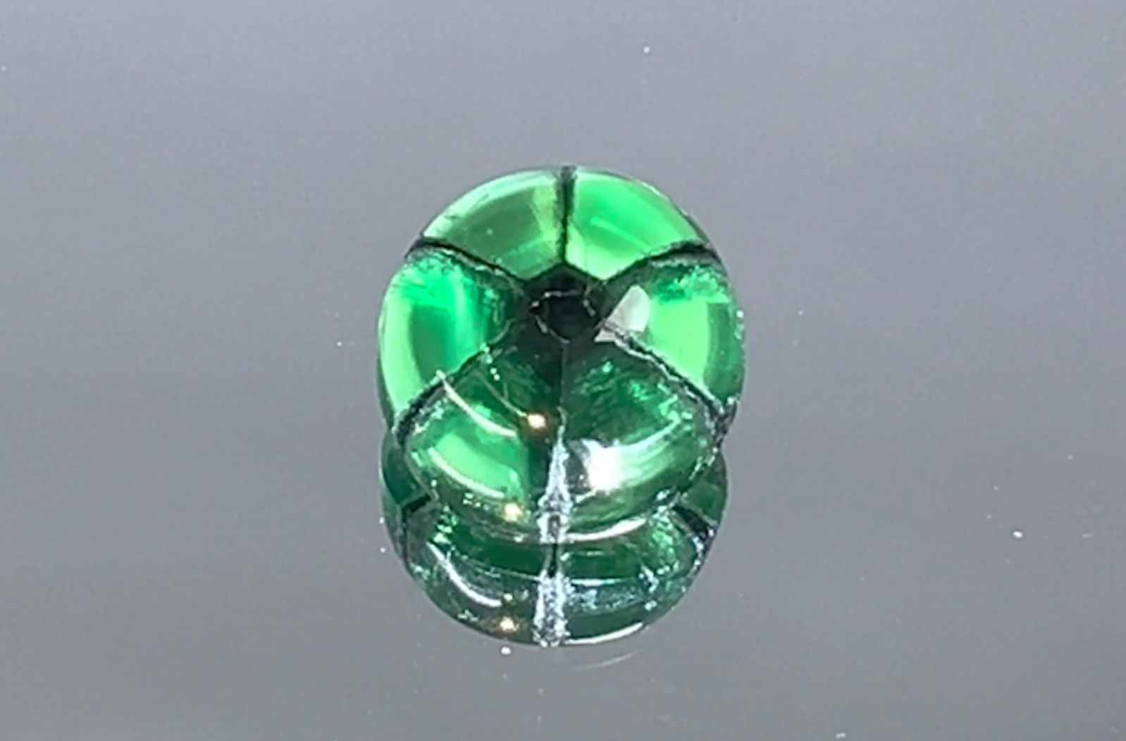 2.52ct Muzo Green Trapiche Emerald Ring with D Flawless Diamonds set in 18K Yellow Gold