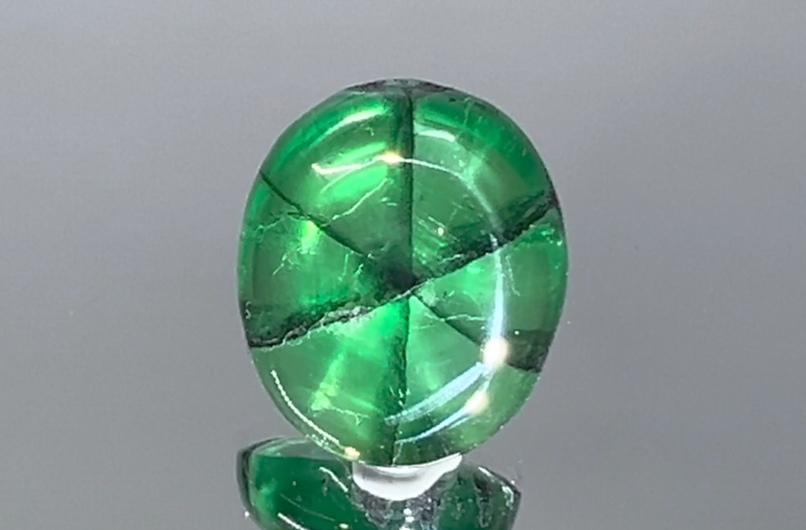 4.08ct Muzo Green Trapiche Emerald Ring with D Flawless Diamonds set in 18K Yellow Gold