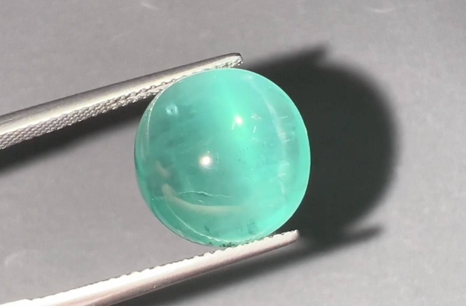 12.09ct Colombian Emerald Cats Eye Ring with D Flawless Diamonds set in 18K Yellow Gold