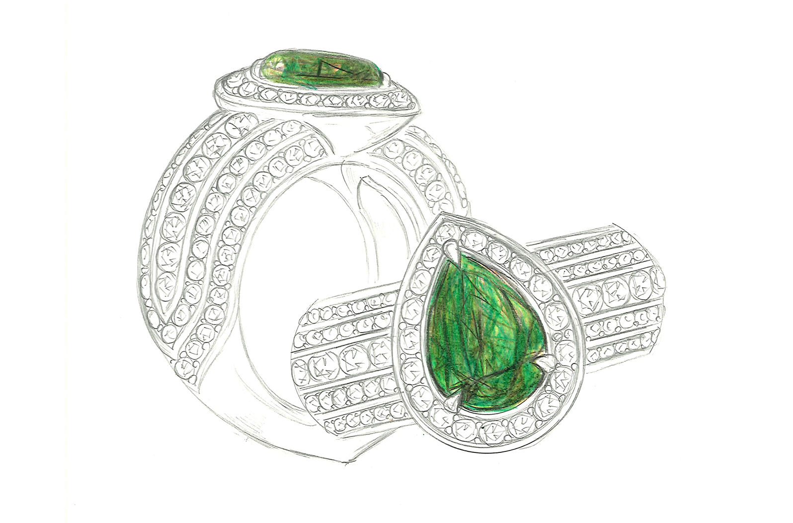 1.24ct 100% Change Russian Alexandrite Ring with D Flawless Diamonds set in 18K Yellow Gold