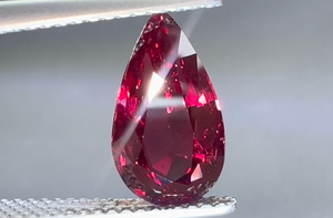 3.03ct Loupe Clean Unheated Pigeon Blood Red Ruby Ring with D Flawless Diamonds set in 18K White Gold