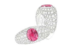 1.28ct Unheated Mogok Burma Pigeon Blood Ruby Ring with D Flawless Diamonds set in 18K Yellow Gold