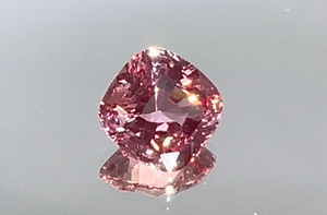 3.01ct Loupe Clean Unheated Padparadscha Sapphire Ring with D Flawless Diamonds set in 18K White Gold