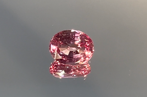 3.00ct Loupe Clean Unheated Padparadscha Sapphire Ring with D Flawless Diamonds set in 18K White Gold