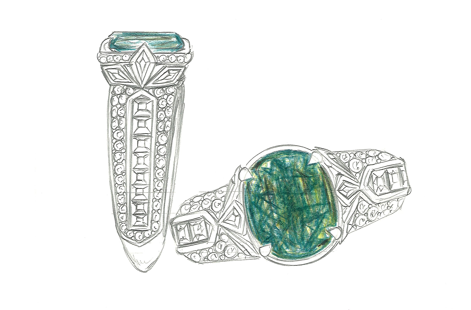 4.05ct Loupe Clean Alexandrite Ring with D Flawless Diamonds set in 18K Yellow Gold