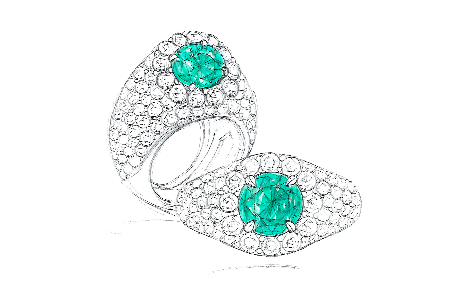 1.94ct Old World Muzo Colombian Emerald Ring with D Flawless Diamonds set in 18K Yellow Gold