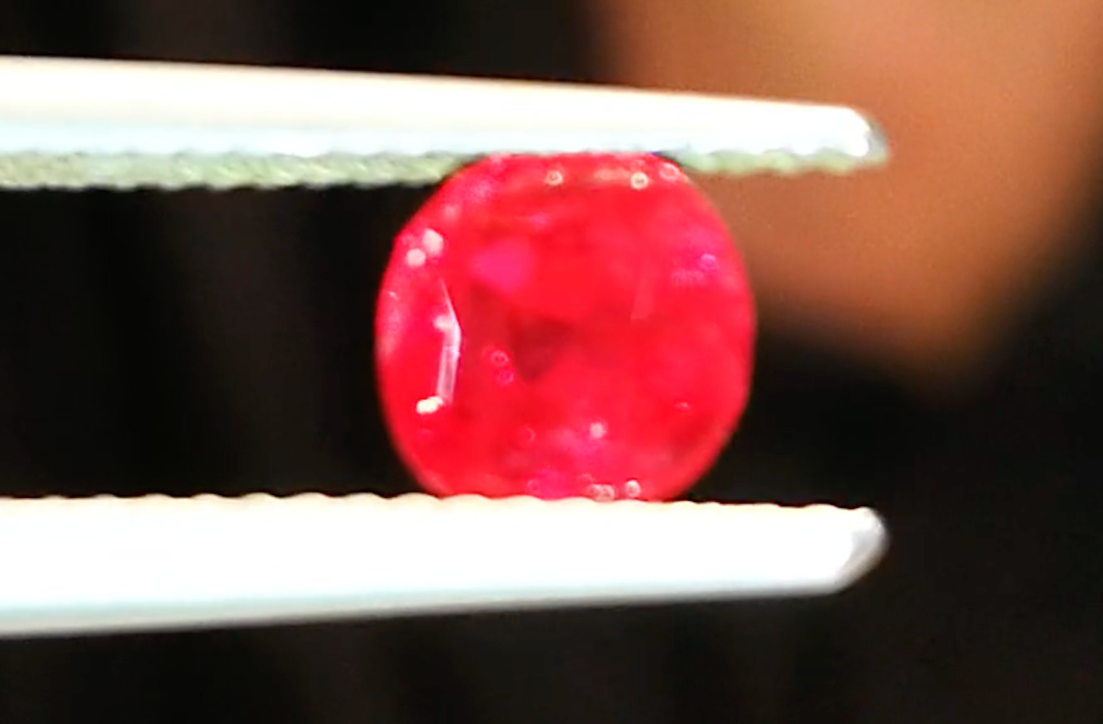 3.71ct Unheated Balas Ruby Ring with D Flawless Diamonds set in 18K White Gold