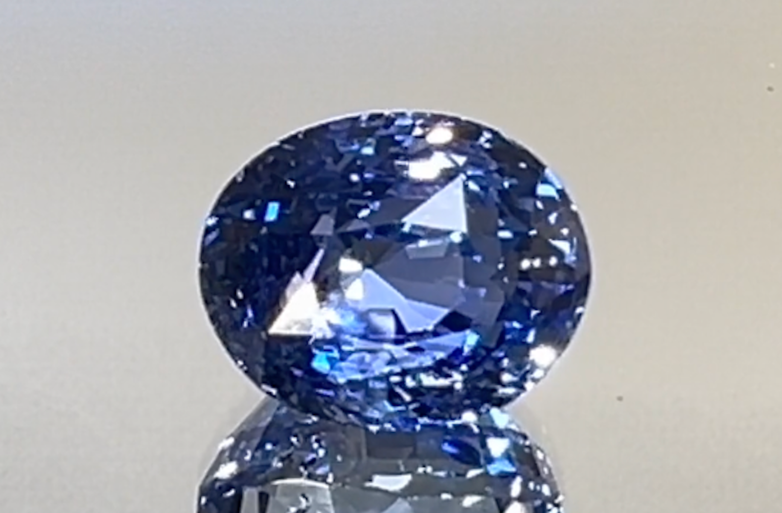 6.62ct Unheated Ceylon Cornflower Blue Sapphire Ring with D Flawless Diamonds set in 18K White Gold