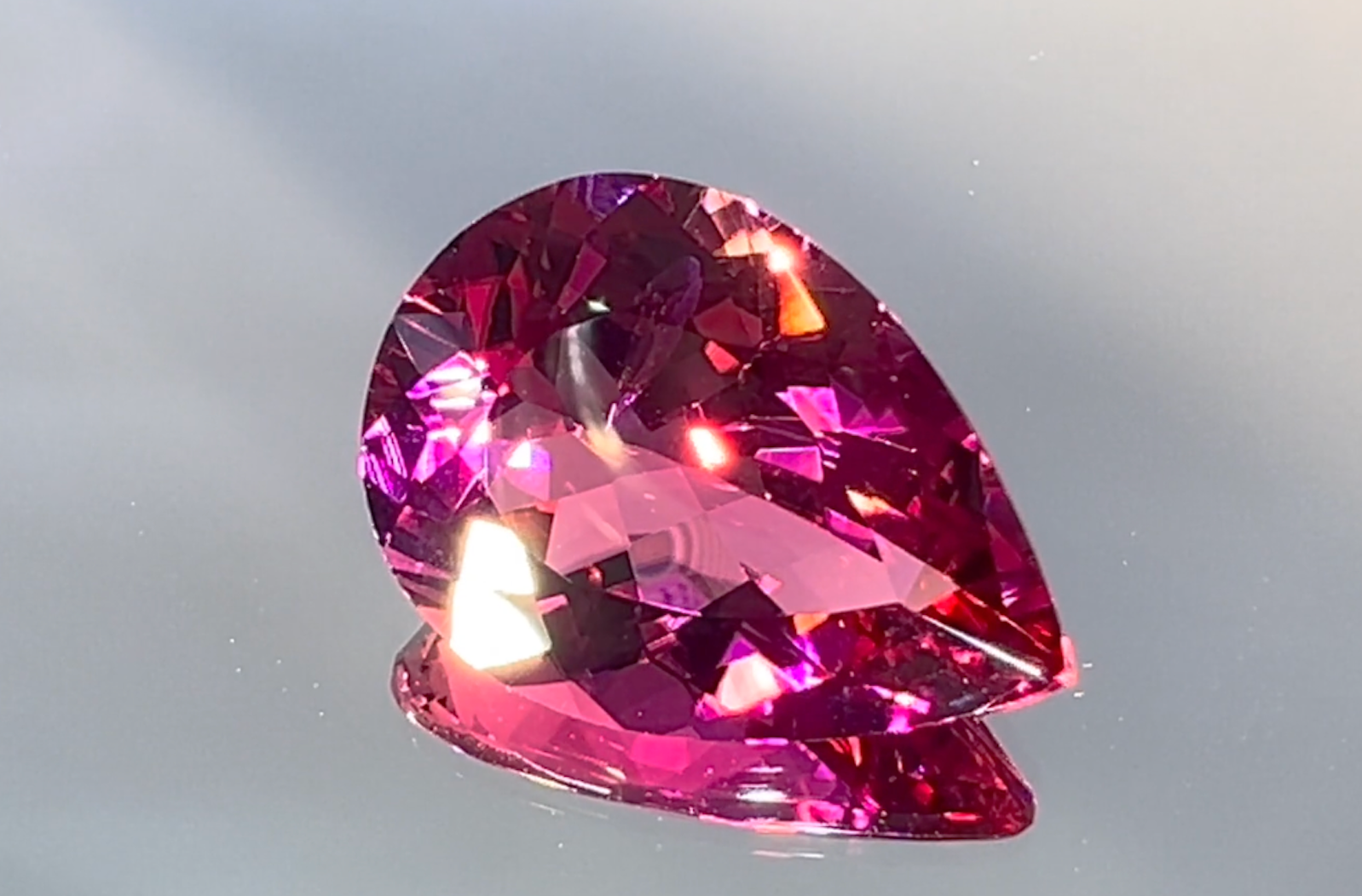 8.11ct Loupe Clean Nigerian Rubellite Ring with D Flawless Diamonds set in 18K Yellow Gold