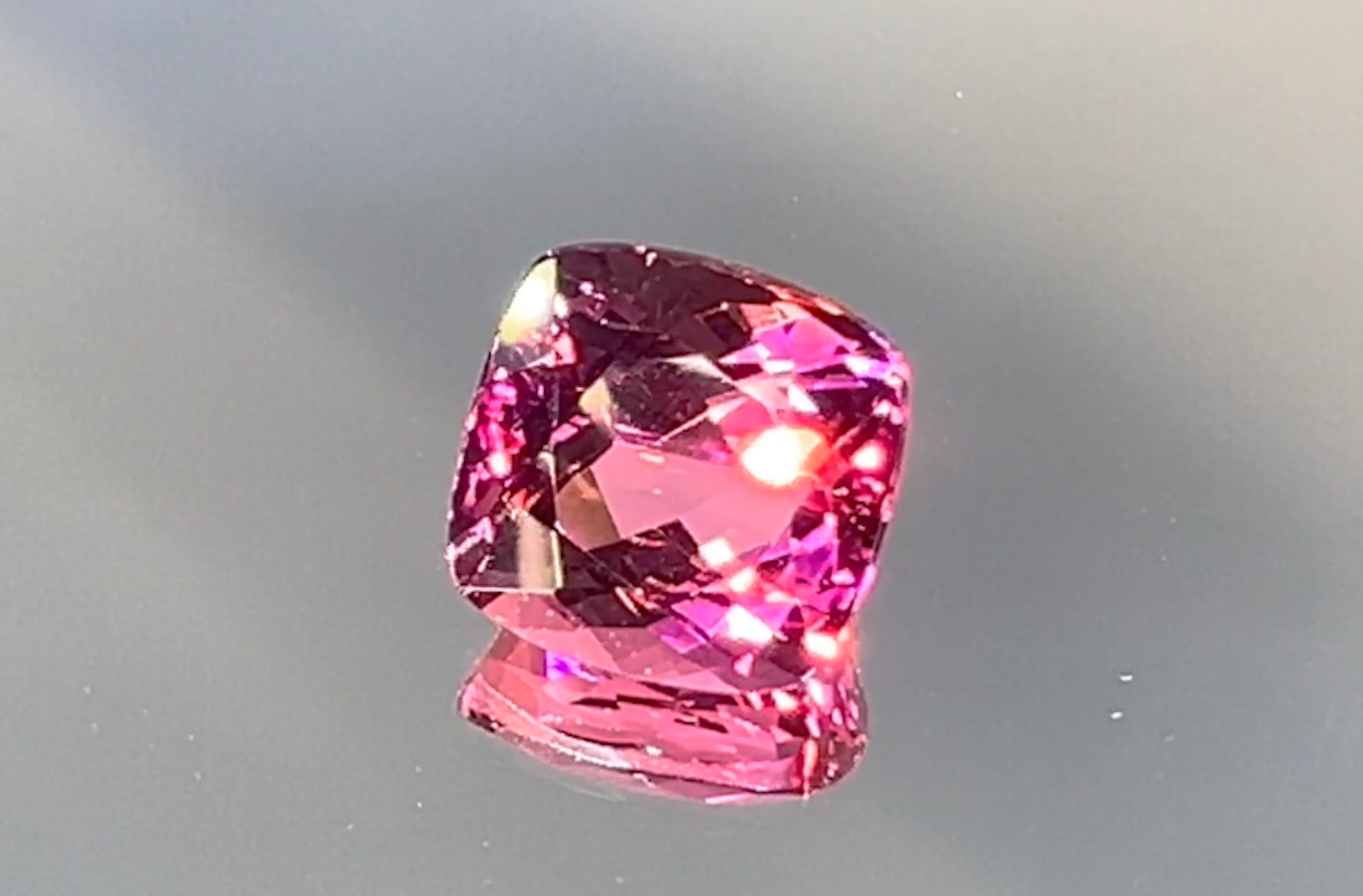 2.75ct Loupe Clean Nigerian Rubellite Ring with D Flawless Diamonds set in 18K Yellow Gold