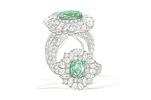 2.73ct Loupe Clean Ssef No Oil Zambian Emerald Ring with D Flawless Diamonds set in 18K White Gold
