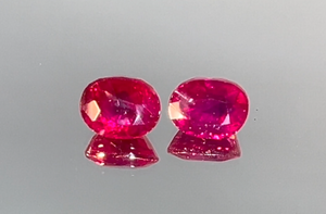 2.09ct Antique Historical Unheated Pigeon Blood Red Mogok Earrings with D Flawless Diamonds set in 18K White Gold