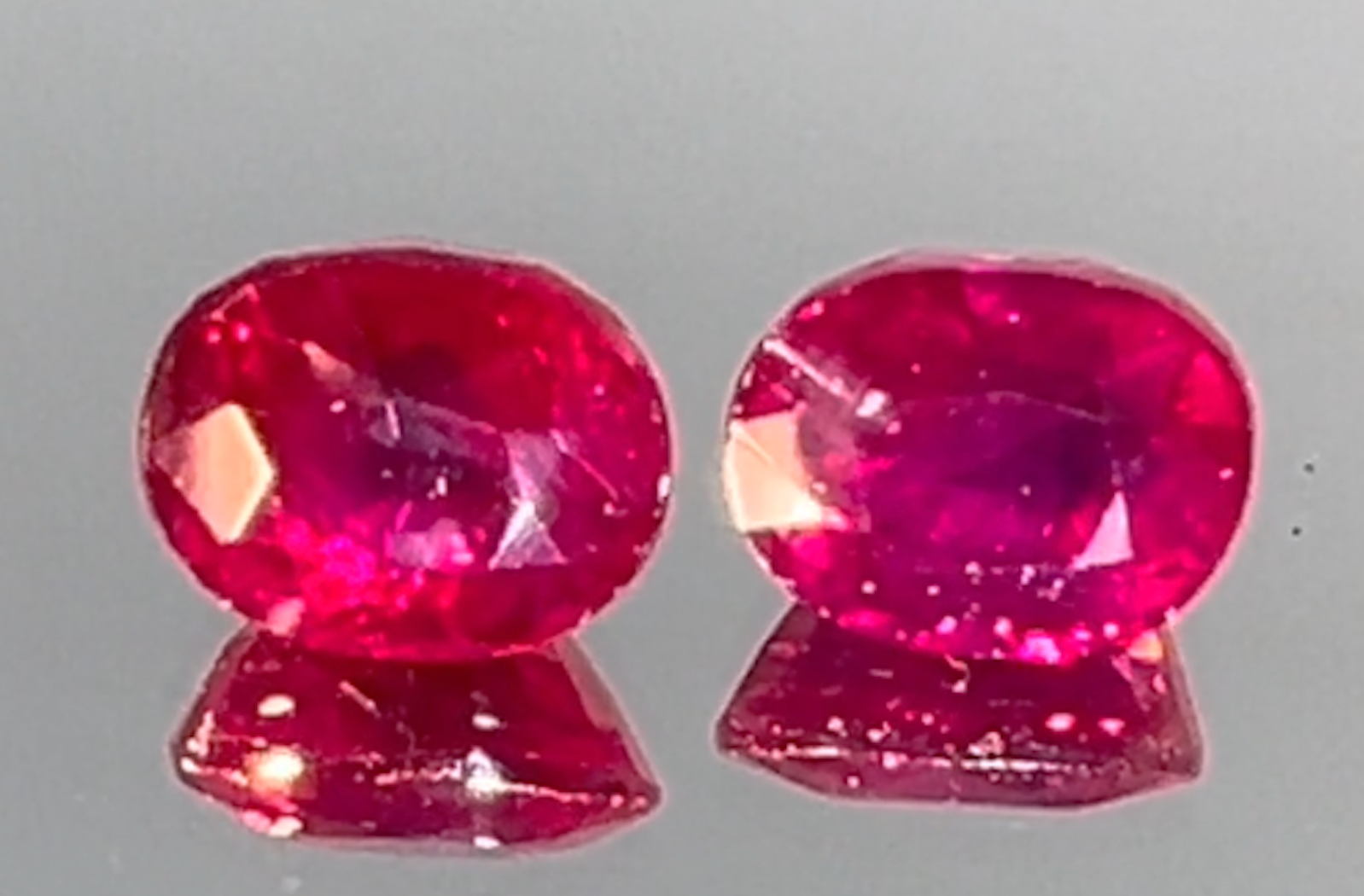 2.09ct Antique Swiss Lab Unheated Pigeon Blood Mogok Ruby Earrings with D Flawless Diamonds set in 18K White Gold
