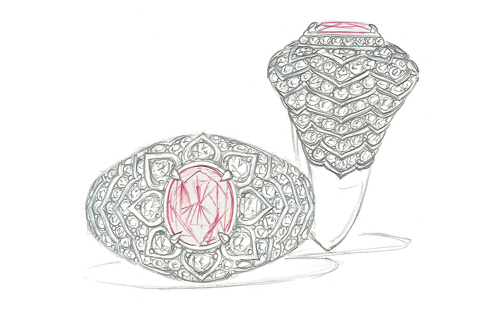 1.09ct Antique Historical Unheated Pigeon Blood Red Mogok Ring with D Flawless Diamonds set in 18K White Gold