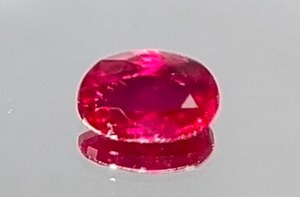 1.09ct Antique Swiss Lab Unheated Pigeon Blood Mogok Ring with D Flawless Diamonds set in 18K White Gold