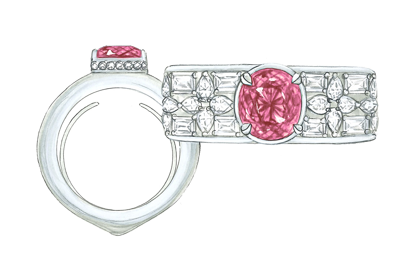 2.02ct Antique Historical Unheated Pigeon Blood Red Mogok Ring with D Flawless Diamonds set in 18K Yellow Gold