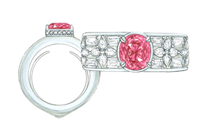 2.02ct Antique Historical Unheated Pigeon Blood Red Mogok Ring with D Flawless Diamonds set in 18K Yellow Gold