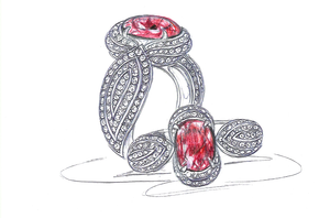 1.81ct Antique Historical Unheated Pigeon Blood Red Mogok Ring with D Flawless Diamonds set in 18K White Gold