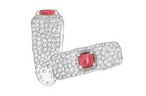 1.34ct Antique Historical Unheated Pigeon Blood Red Mogok Ring with D Flawless Diamonds set in 18K White Gold