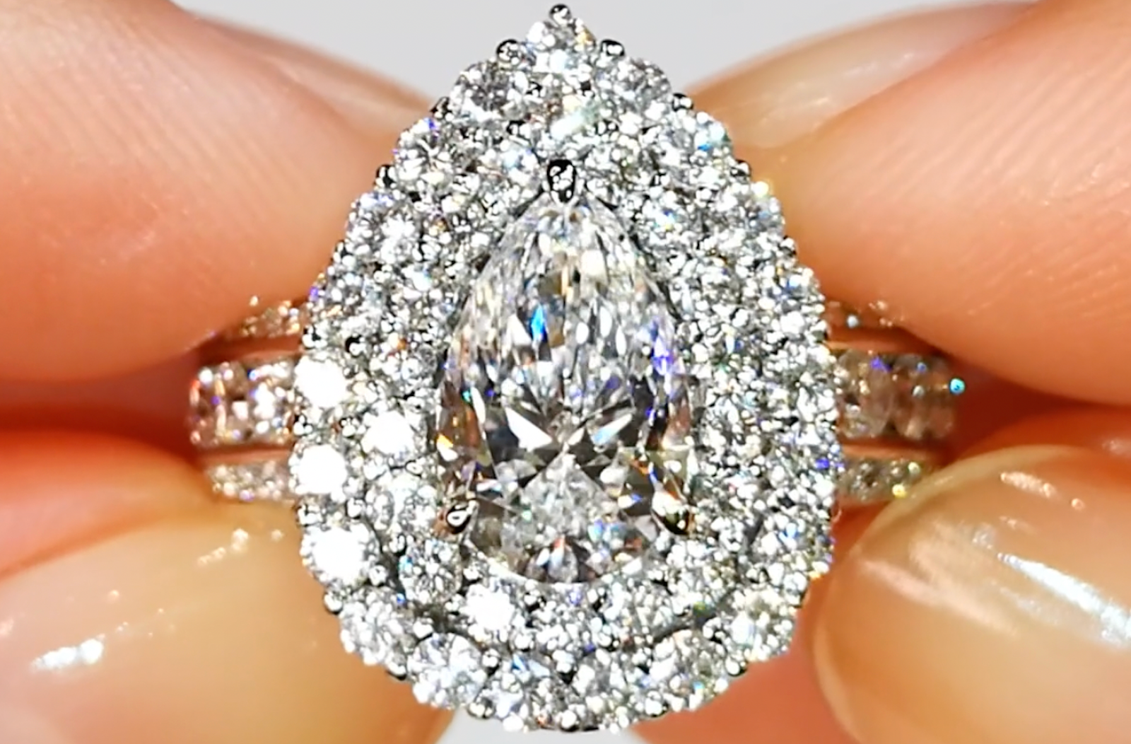 2.02ct D Flawless Golconda Diamond Ring with D Flawless Diamonds set in Platinum