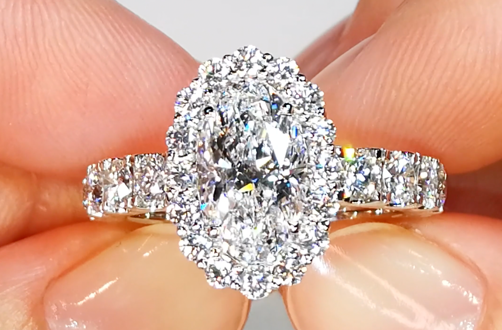 2.01ct D Flawless Golconda Diamond Ring with D Flawless Diamonds set in Platinum