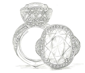 24.45ct Lab Award The Kat Florence Chameleon Alexandrite Ring with D Flawless Diamonds set in 18K Gold or Platinum