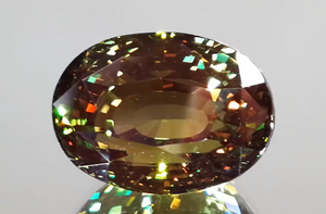 24.45ct Lab Award The Kat Florence Chameleon Alexandrite Ring with D Flawless Diamonds set in 18K Gold or Platinum
