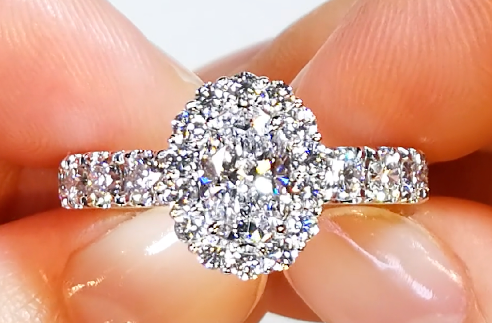 1.02ct D Flawless Golconda Diamond Ring with D Flawless Diamonds set in Platinum