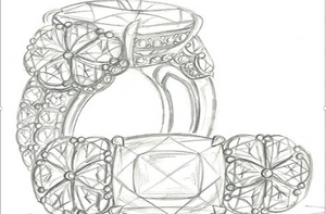 3.06ct Madagascar Morganite Ring with D Flawless Diamonds set in 18K White Gold