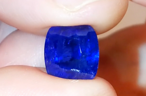8.35ct Kashmir Royal Blue Sapphire Ring with D Flawless Diamonds set in 18K Yellow Gold