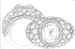 5.90ct Tatu Brazilian Aquamarine Ring with D Flawless Diamonds set in 18K White Gold