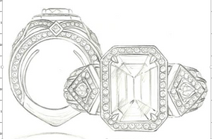 4.02ct Unheated Ceylon Cornflower Blue Sapphire Ring with D Flawless Diamonds set in 18K White Gold