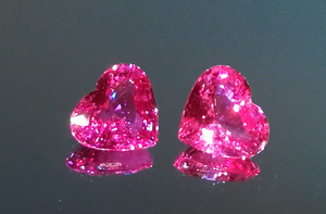 6.20ct Unheated Vietnamese Hot Pink Sapphire Earrings with D Flawless Diamonds set in 18K White Gold