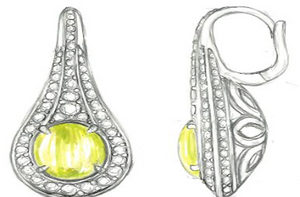 15.87ct Cat’s Eye Neon Chrysoberyl Earrings with D Flawless Diamonds set in 18K Yellow Gold