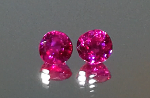 3.17ct Antique Unheated Mogok Burmese Ruby Earrings with D Flawless Diamonds set in 18K White Gold