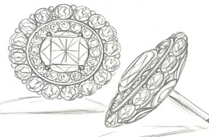 3.17ct Antique Unheated Mogok Burmese Ruby Earrings with D Flawless Diamonds set in 18K White Gold