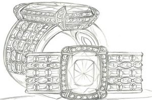 3.52ct Antique Unheated Mogok Burmese Ruby Ring with D Flawless Diamonds set in 18K White Gold