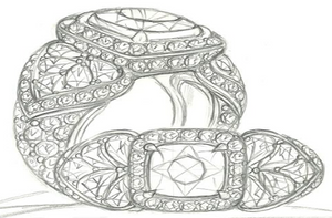 3.06ct Unheated Jedi Ruby Ring with D Flawless Diamonds set in 18K White Gold