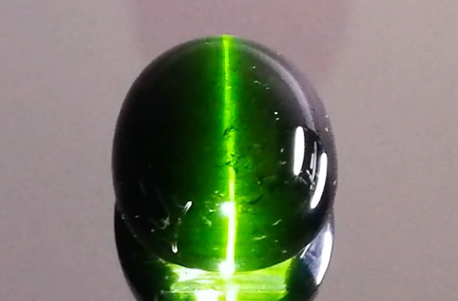 51.85ct Neon Tourmaline Cats Eye Necklace with D Flawless Diamonds set in 18K Yellow Gold