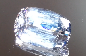 52.49ct World Record Jeremejevite With Gia Notable Award Ring with D Flawless Diamonds set in 18K White Gold