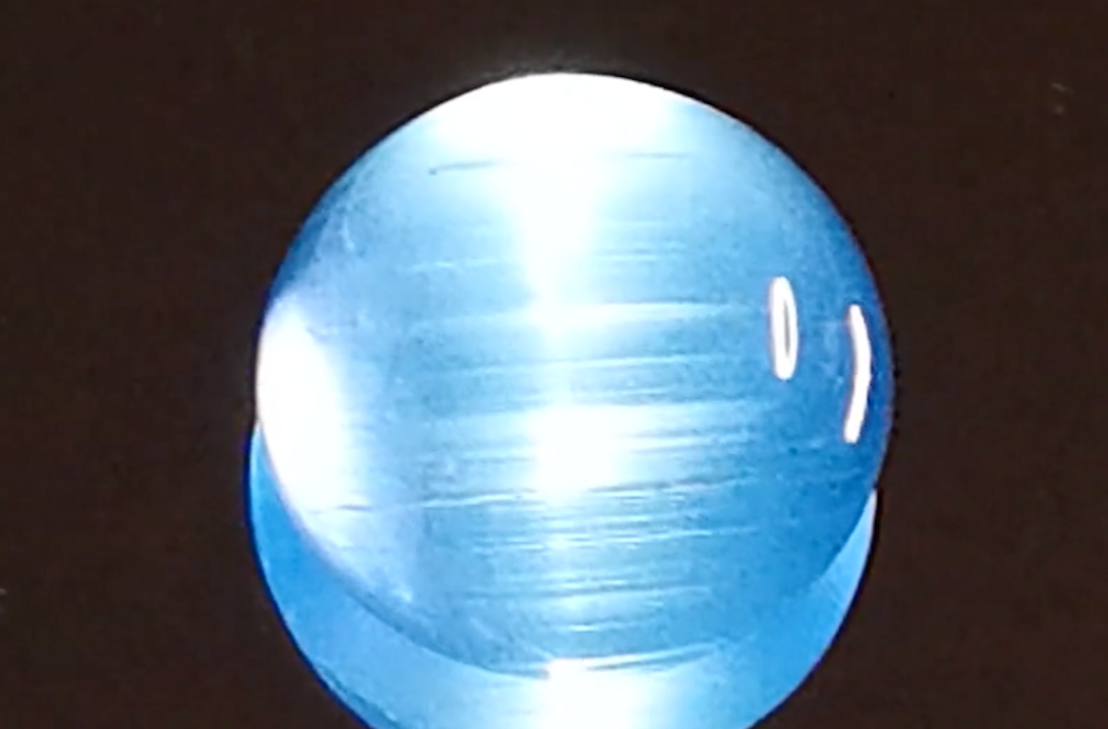 54.28ct Ukrainian Natural Blue Topaz Cats Eye Bangle with D Flawless Diamonds set in 18K Yellow Gold