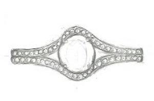 54.28ct Ukrainian Natural Blue Topaz Cats Eye Bangle with D Flawless Diamonds set in 18K Yellow Gold