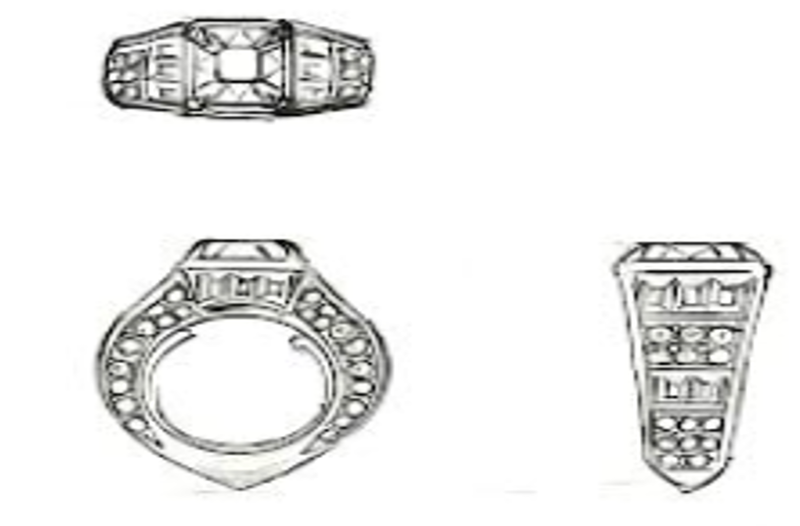 8.33ct Asscher Unheated Ceylon White Sapphire Ring with D Flawless Diamonds set in 18K White Gold