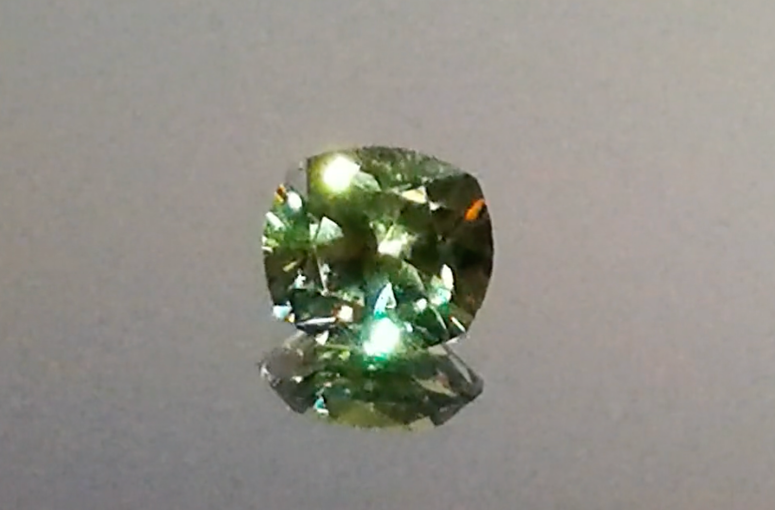 2.08ct Russian Horsetail Color Change Demantoid Ring with D Flawless Diamonds set in 18K Yellow Gold